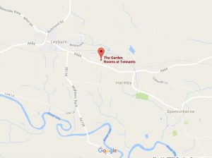 Map of the Garden Rooms at Tennants in Leyburn, North Yorkshire